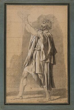 Figure du vieil Horace, étude pour Le Serment des Horaces