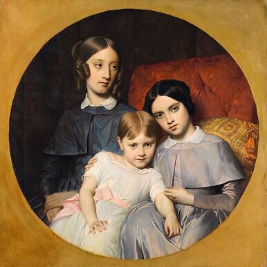 Portrait des soeurs Marie, Louise et Hélène Jacob-Desmalter
