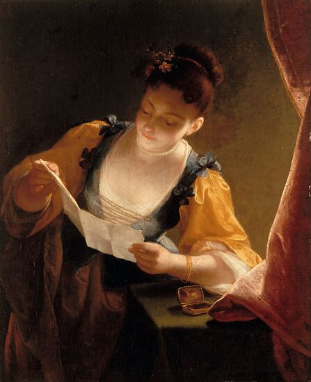Tableau Ancien Signé – Jeune Fille à La Table De Cuisine – Huile Sur Toile