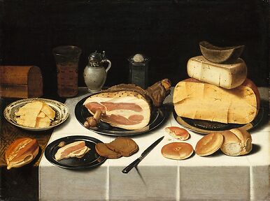 Still life with ham