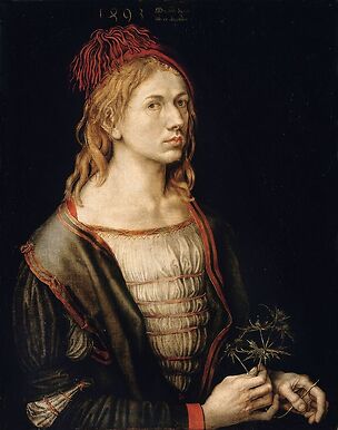 Portrait of the Artist Holding a Thistle