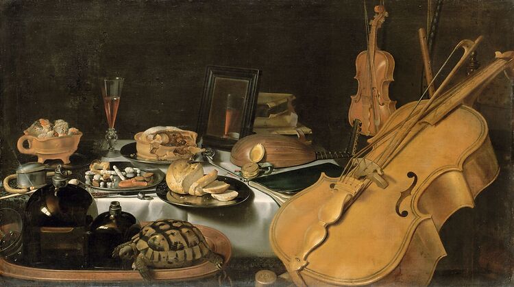 Still Life with Musical Instruments (framed canvas) · Louvre Shop