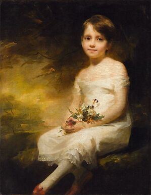 Petite fille tenant des fleurs dit aussi Innocence : portrait de Nancy Graham