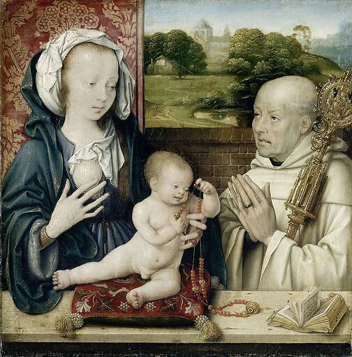 The Virgin and Child with Saint Bernard