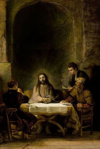 Christ revealing himself to the Emmaus pilgrims