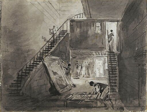 Entrée de l'atelier d'Hubert Robert au Louvre