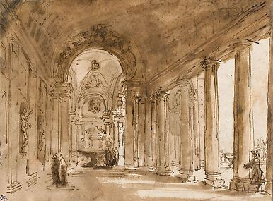 Portique de la villa Albani