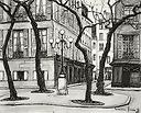 Estampe La place Fürstenberg à Paris - Maxime Juan