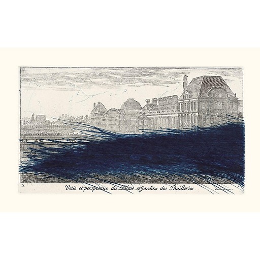 View and perspective of the palace and gardens of the Tuileries, 1992 - Arnulf Rainer