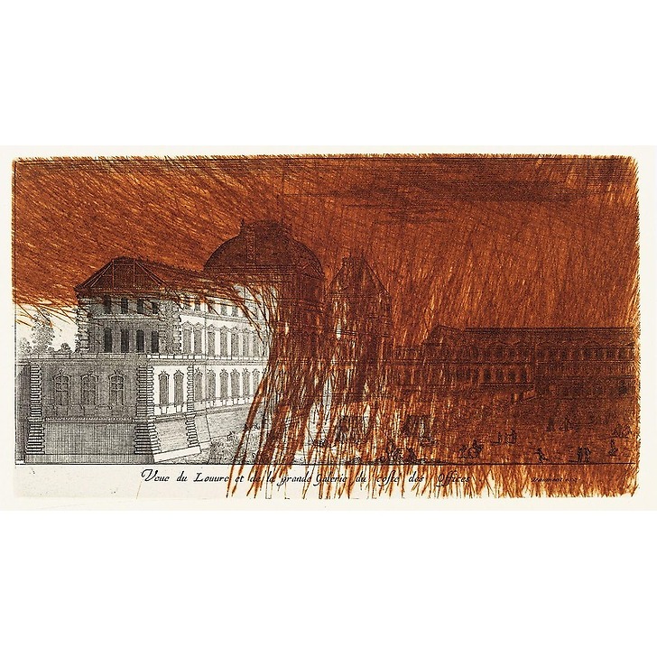 Vue du Louvre et de la Grande Galerie du côté des offices, 1992 - Arnulf Rainer