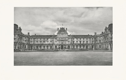 Engraving The Louvre revisited by JR, June 20, 2016 © Pyramide, architect I.M. Pei, Louvre Museum, Paris, France (Black and white)