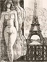 Nu à la tour Eiffel, 1952 - Marcel Gromaire