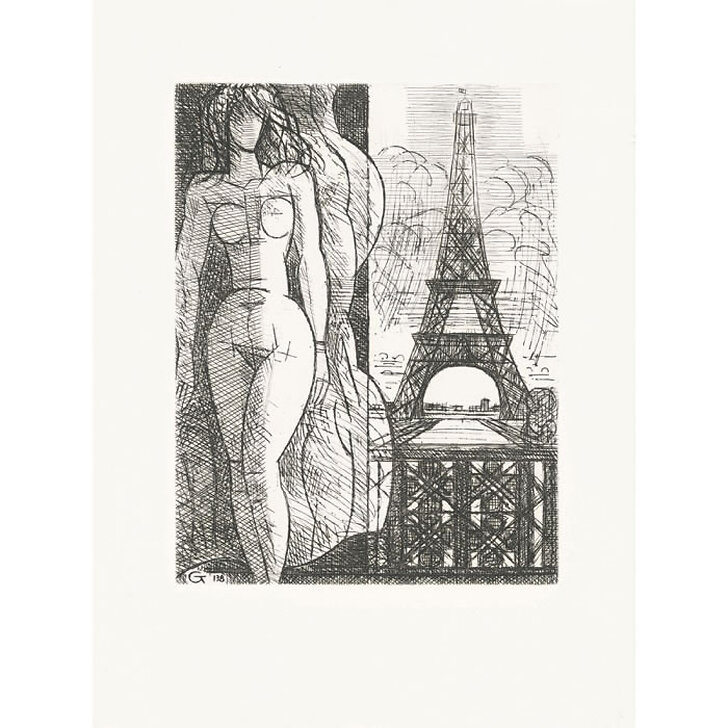 Nu à la tour Eiffel, 1952 - Marcel Gromaire