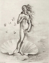 Naissance de Vénus. Fragment - Botticelli