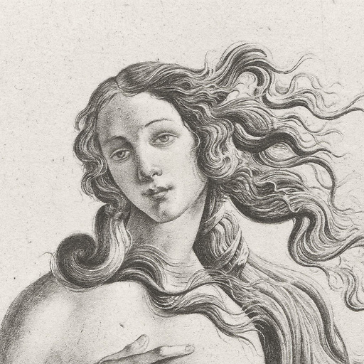 Birth of Venus. Fragment - Botticelli