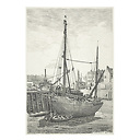 Large boat in Saint-Valéry-en-Caux - Emile-Frédéric Nicolle