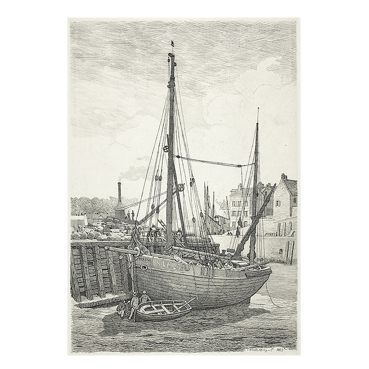 Grande barque à Saint-Valéry-en-Caux - Emile-Frédéric Nicolle
