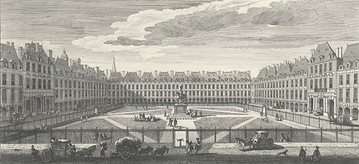 Paris, place Royale, depuis la place des Vosges