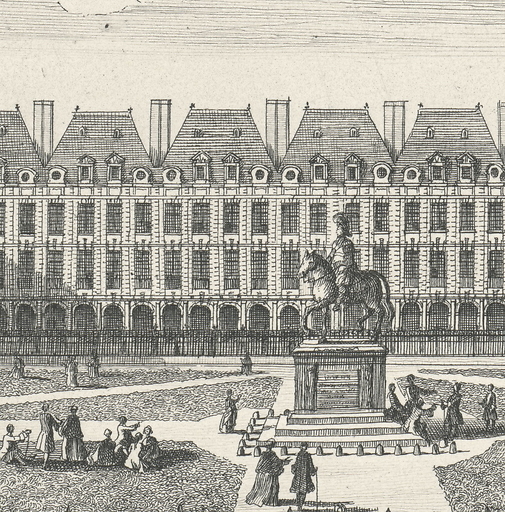 Paris, place Royale, depuis la place des Vosges