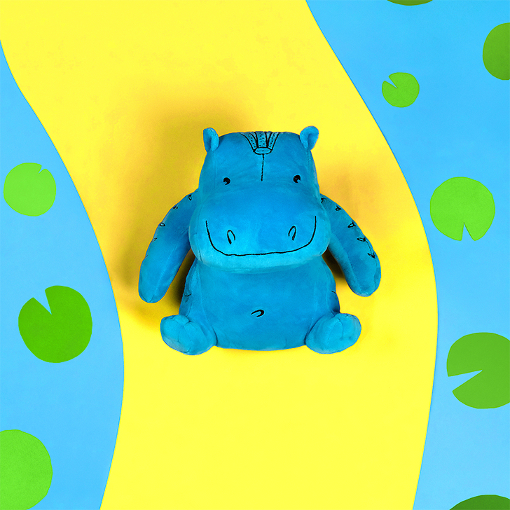 Plushie Hippopotamus blue - Large Model