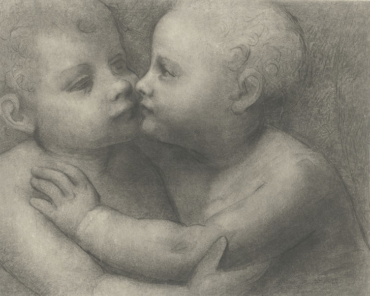 Two children kissing each other - Leonardo da Vinci