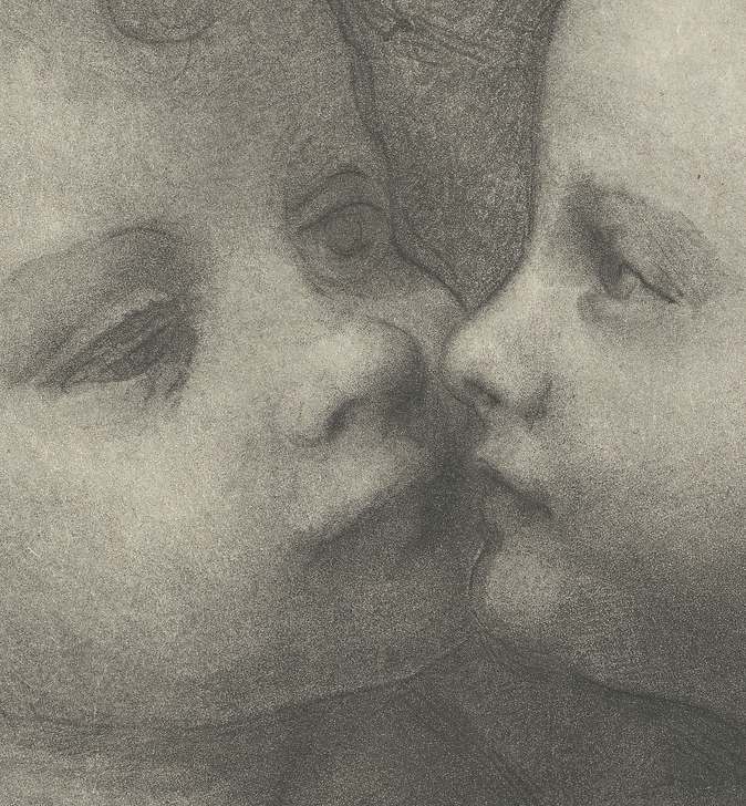 Two children kissing each other - Leonardo da Vinci