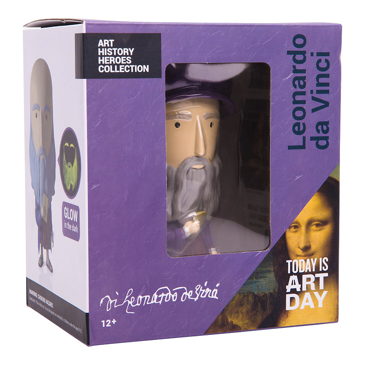 Glow-in-the-Dark Leonardo Da Vinci Renaissance Artist Action Figure Doll