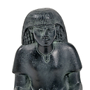 Detail of the Nebmerutef statuette protected by the god Thoth