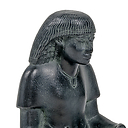 Detail of the Nebmerutef statuette protected by the god Thoth