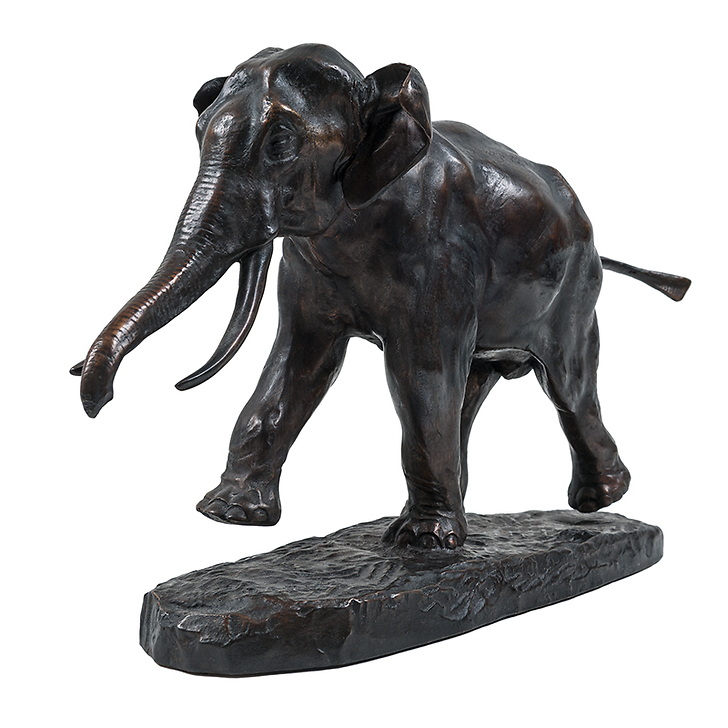 Éléphant courant Barye - Bronze