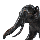 Runing elephant Barye - Bronze