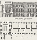 Plan and elevation on the side of the Louvre that faces the river, seen from the courtyard on the left as you enter - Jean Marot