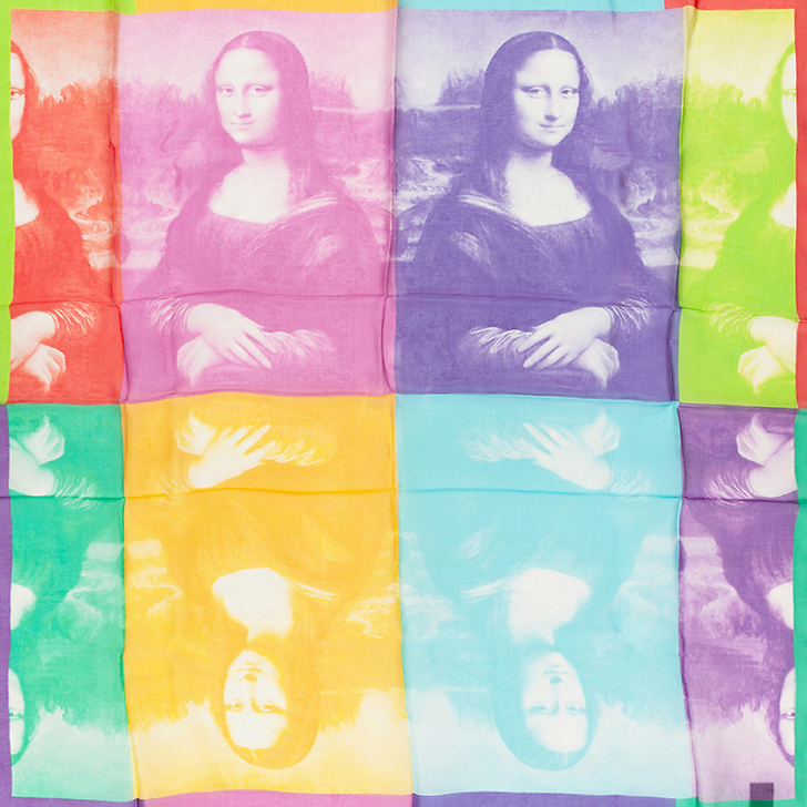 Mona Lisa Pop Square scarf