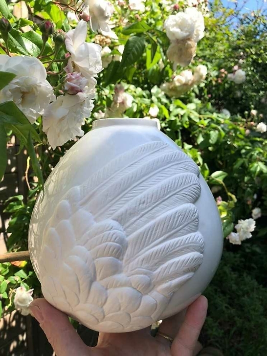 Vase boule Aile - Petit modèle - Blanc