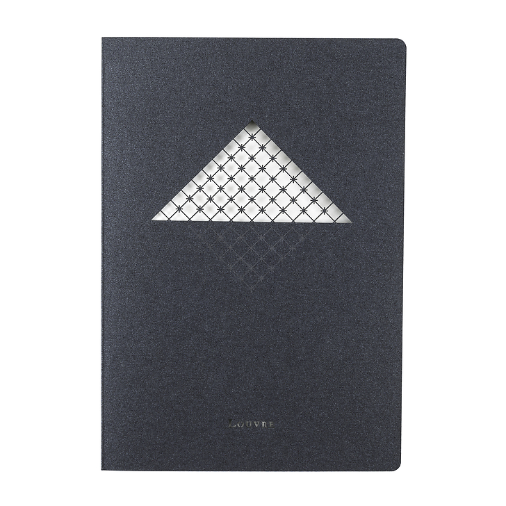 Cahier A5 noir - Louvre Pyramide