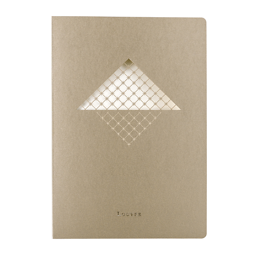 Cahier A5 champagne - Louvre Pyramide