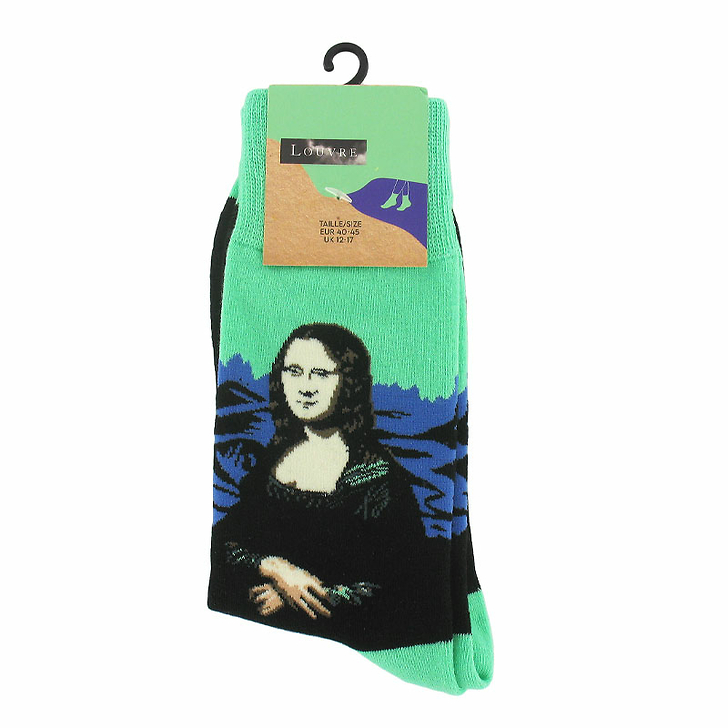 CHAUS MONA VERT 40/45 Chaussettes Mona Vert 40 45 Homme Musée du Louvre