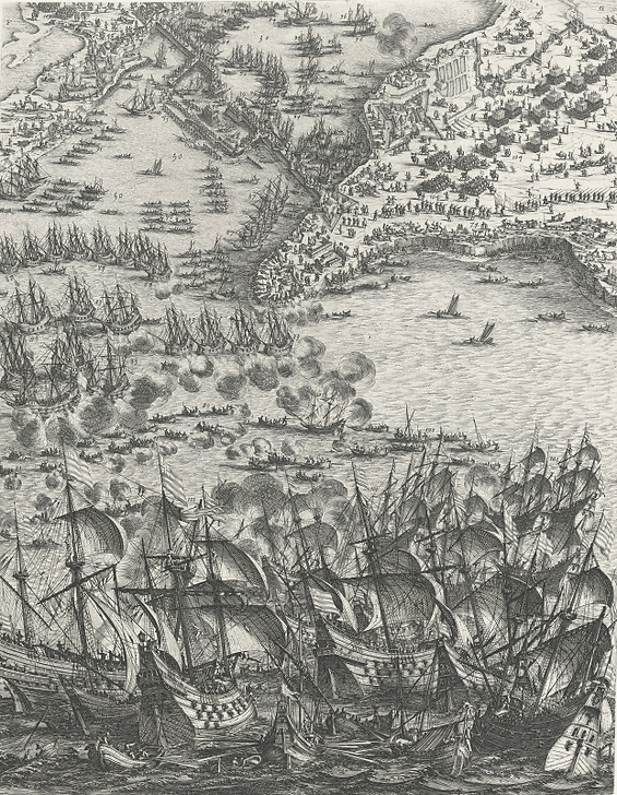 The siege of La Rochelle, in 1627-1628 - Jacques Callot