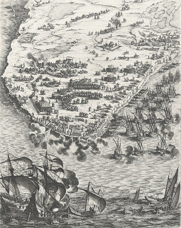 The siege of La Rochelle, in 1627-1628 - Jacques Callot