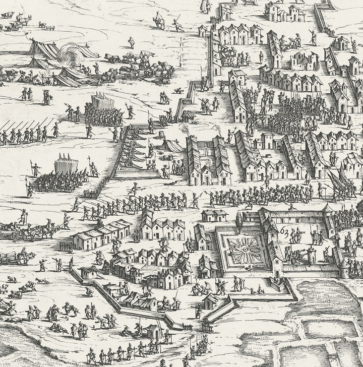 The siege of La Rochelle, in 1627-1628 - Jacques Callot