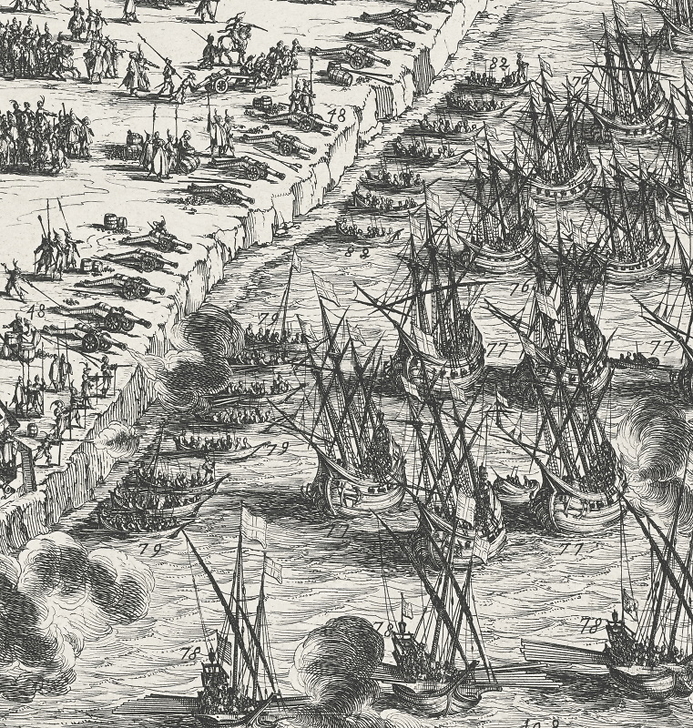 The siege of La Rochelle, in 1627-1628 - Jacques Callot