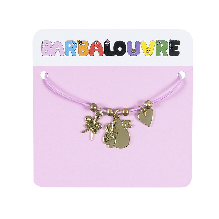 BarbaLouvre - Bracelet ajustable avec Charm's Barbapapa et Barbamama