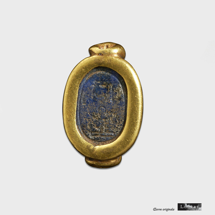 Boucles d'oreilles de la reine Iahhetep, lapis-Lazuli