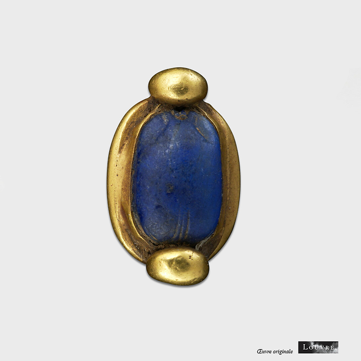 Boucles d'oreilles de la reine Iahhetep, lapis-Lazuli