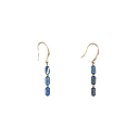 Boucles d'oreille pendantes antiques - pierres bleues