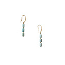 Boucles d'oreille pendantes antiques - pierres azur