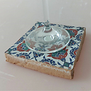 Dessous de verre Iznik en terre cuite