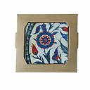 Dessous de verre Iznik en terre cuite