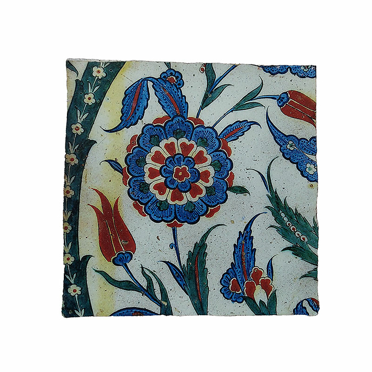 Dessous de plat Iznik en terre cuite