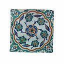 Dessous de plat Iznik en terre cuite